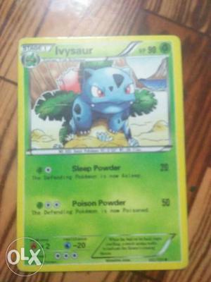 Pokemon crads ivysaur rear card