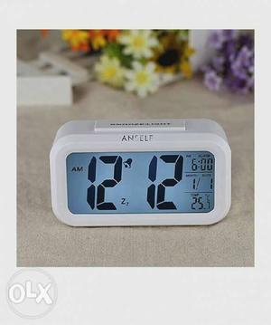 White Anself Digital Alarm Clock