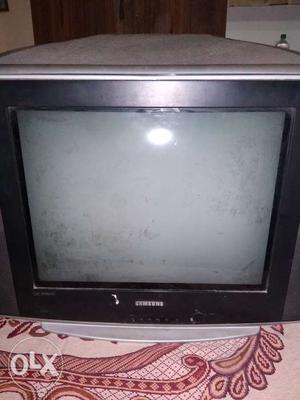 21"inches, Samsung. TV with remote,very good