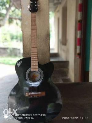 6 month old signature semi acoustic guitar with bag