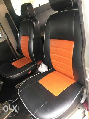 Black And Orange Leather Seat