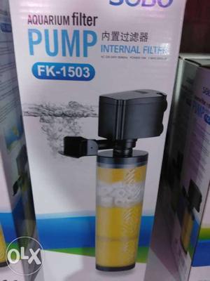 Black And Yellow Aquarium Filter Pump Box