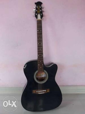 Black Single-cutaway Acoustic Guitar