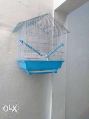 Blue And White Breeding Cage