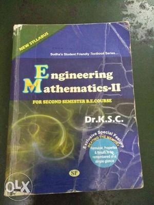 Engineering Mathematics II By Dr. K.S.C. Book