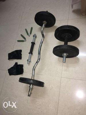 Ezcurl Barbell, Adjustable Dumbbell And Hand Grips