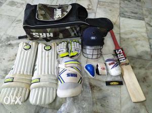 Hrs cricket kit bat,gloves;