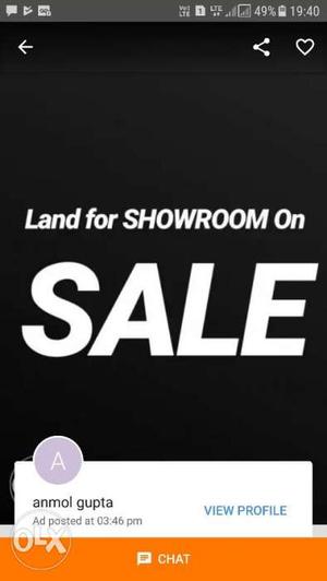Land For Showroom On Sale Text Overlay Screenshot