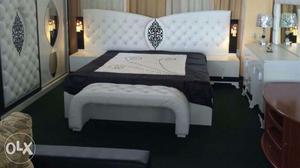 Led bed with foot board full.free home delivery and easy emi