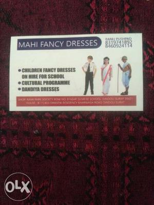 Mahi Fancy Dresses Card