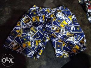 Printed Polyester Boxers.. Medium, Large, and XL