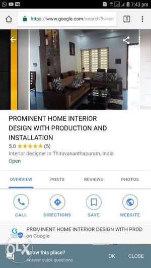 Prominent Home Interior Design With Production And