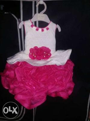 Unused ball frock for 0 to 6 mnth baby girl