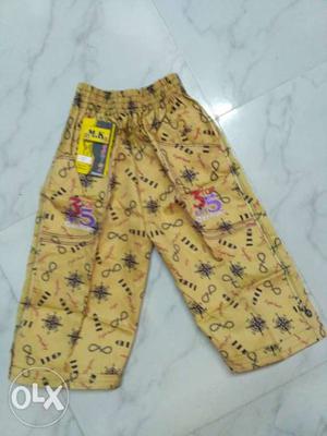 Yellow And Red Floral Pants