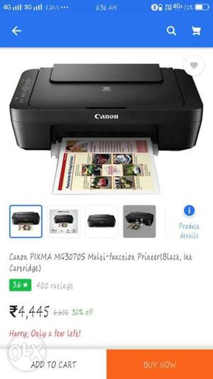 Black Canon Printer only 6 month use new hai wireless hai