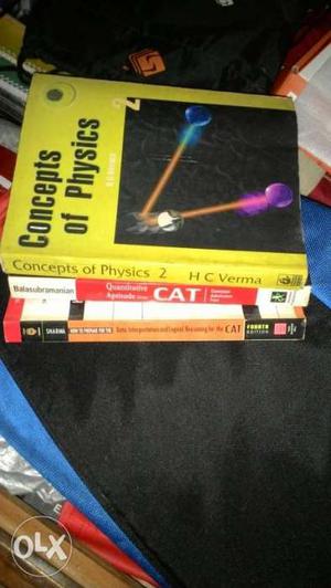 Physics book along with cat books