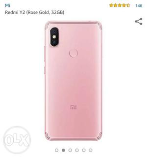 Redmi y2 3+3gb sealed pack, rose gold colour