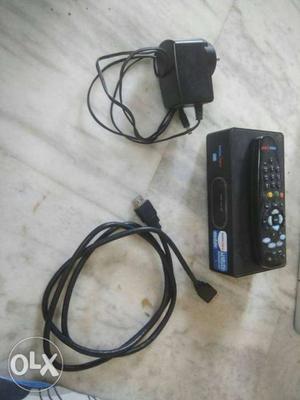 Tata sky Box, Remote along with disk. perfectly