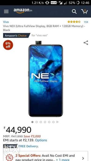 Vivo Nex at ₹500 less than on Amazon. Sealed