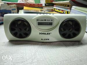 White And Black Sonilex Portable Speaker