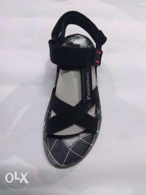 Black And White Open-toe Sandal
