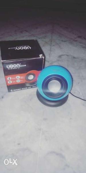 Blue And Black Speaker With Box