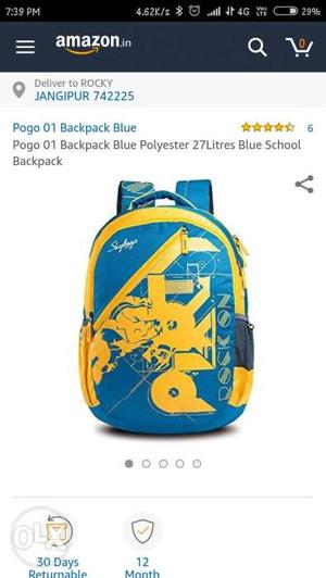 Blue And Yellow Pogo Backpack Screenshot