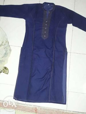 Blue Zip-up Sleeveless Dress