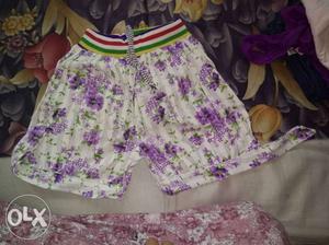 Brand new pure cotton hot pant for 5-7 yrs of girl
