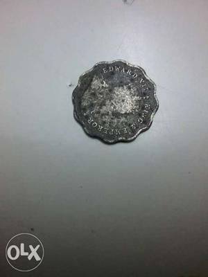 British India one aana coin. collectible coin.