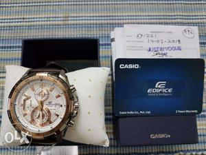 Casio Edifice Chronograph White Men's Watch - EX 221 Brand