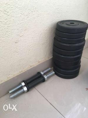 Dumbells with removable weights - 25kgs