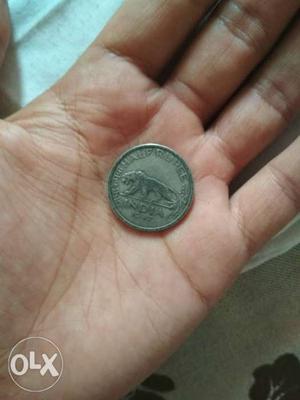  Indian half ruppee coin..