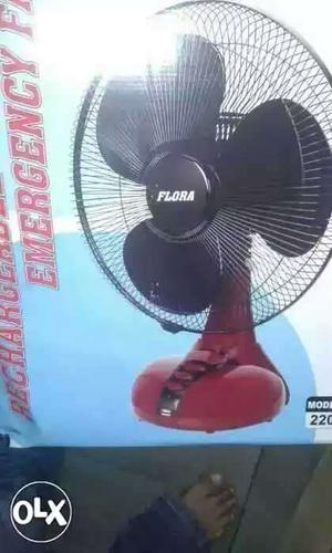 New rechargeable flora table fan with led