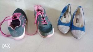 One pair cutshoes,&One pair sports shoes