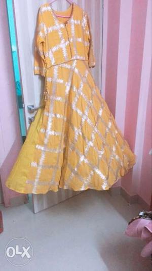 Pure rayin gota work gown