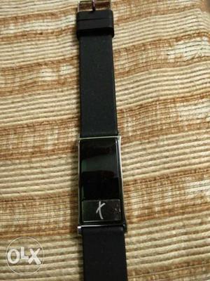 Rectangular Black Digital Watch With Band