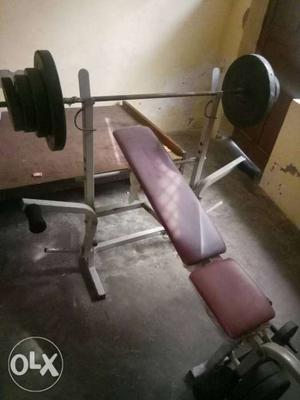 Red And White Gym Equipment
