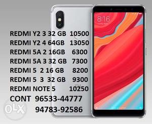 Redmi y2, 5a, note 5, Redmi 5 sealed box available
