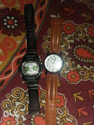 Two Round Face Watches