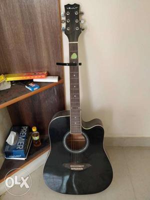 Vault Dreadnought Acoustic Guitar with capo and