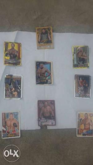 Wwe cards with the gold of brock