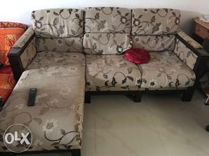 2yrs old homecentre sofa strong teak wood with