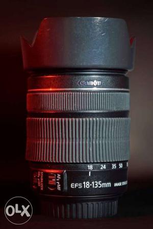 Black Canon EFS mm Camera Lens with hood and UV filter