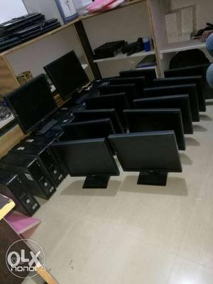 Black Computer Monitors And Computer Towers