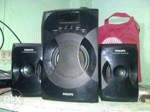 Black Philips 2.1 Channel Speaker System