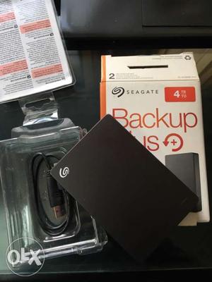 Black Seagate Backup Plus+ 4 TB External HDD With Box