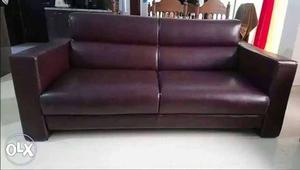 Brand New Maroon Colour Leather, Complete Sofa Set with
