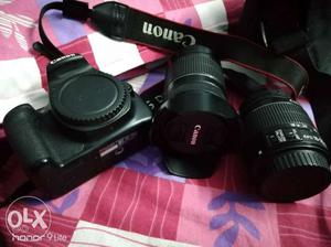 Canon-d Less used 1year old gud product Camera 2lenses