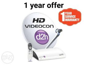 D2H Videocon and Dishtv NXT HD for 1 year and sundirect for
